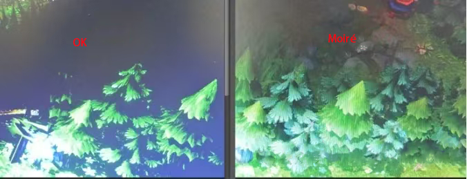 摩尔纹画面对比